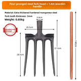 Four Tooth Soil Tilling Fork Heavy Duty Garden Tool