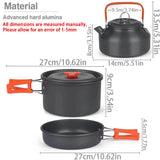 Camping Cooking Set Non-Stick Outdoor Cookware Kit