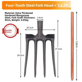 Four Tooth Soil Tilling Fork Heavy Duty Garden Tool